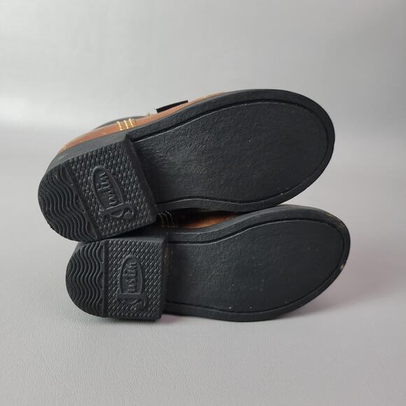 Justin Kiltie Roper Lace Up Toddler Boots Brown Leather Size 5.5 D Baby Justin - Picture 9 of 11